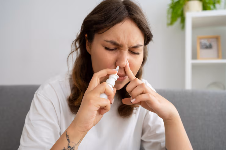 Nasal endoscopy examination for sinus allergy diagnosis in Jayanagar